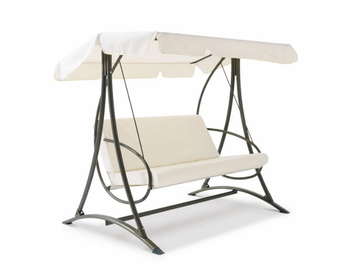 POLO - 2 Seater textilene garden swing seat with parasol by RD Italia - view 2